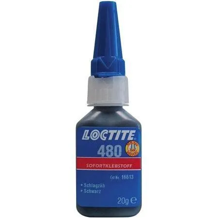 LOCTITE 480 Κόλλα Στιγμής Ανθεκτική σε Κρούσεις (μαύρη) 20g  κουτι 12 τμχ