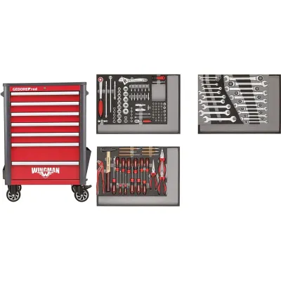 GEDORE RED ΕΡΓΑΛΕΙΟΦΟΡΕΑΣ ΜΕ 7 ΣΥΡΤΑΡΙΑ ΚΑΙ 129 ΕΡΓΑΛΕΙΑ R22071004