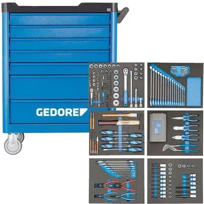 GEDORE ΕΡΓΑΛΕΙΟΦΟΡΕΑΣ ΜΕ 7 ΣΥΡΤΑΡΙΑ ΚΑΙ 190 ΕΡΓΑΛΕΙΑ WHL-L-TS-190