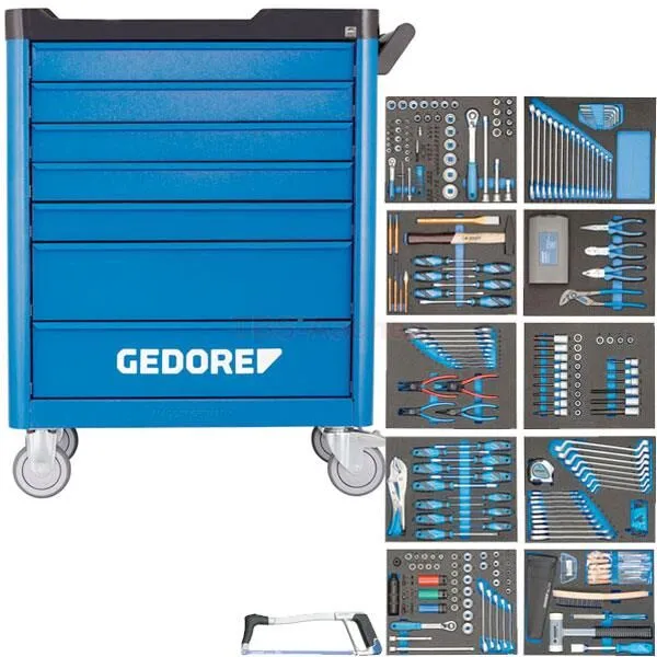 GEDORE ΕΡΓΑΛΕΙΟΦΟΡΕΑΣ ΜΕ 7 ΣΥΡΤΑΡΙΑ ΚΑΙ 308 ΕΡΓΑΛΕΙΑ WSL-L-TS-308