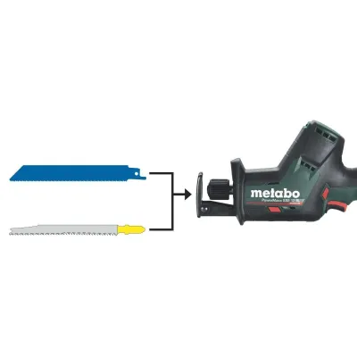 Metabo 12 Volt Σπαθοσέγα Μπαταρίας PowerMaxx SSE 12 BL Μονο Σωμα 6.02322.89