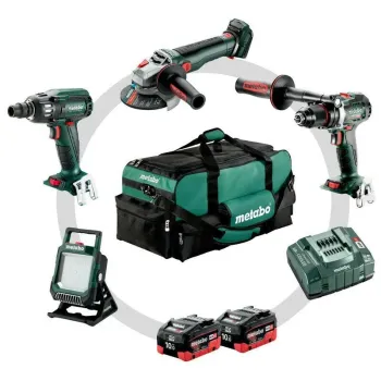 METABO 18 V Combo Set Μπαταρίας 4.3.2 BS 18 LTX BL I + SSW 18 LTX 400 BL + WB 18 LT BL 11-125 Q + BSA 18 LED 4000 685209000