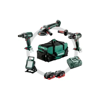 METABO 18 V Combo Set Μπαταρίας 4.3.2 BS 18 LTX BL I + SSW 18 LTX 400 BL + WB 18 LT BL 11-125 Q + BSA 18 LED 4000 685209000