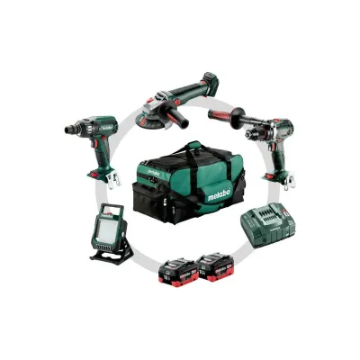 METABO 18 V Combo Set Μπαταρίας 4.3.2 BS 18 LTX BL I + SSW 18 LTX 400 BL + WB 18 LT BL 11-125 Q + BSA 18 LED 4000 685209000