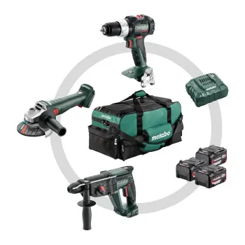 METABO 18 V Combo Set Μπαταρίας 3.1 SB 18 LT BL + W 18 L 9-125 Quick + KH 18 LTX 24 685212000