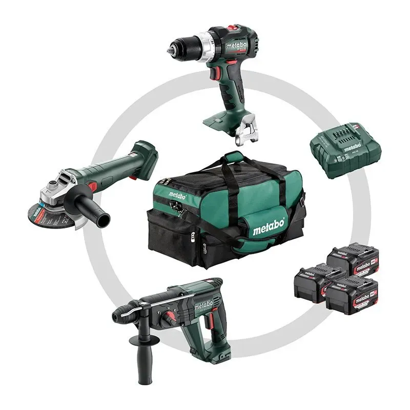 METABO 18 V Combo Set Μπαταρίας 3.1 SB 18 LT BL + W 18 L 9-125 Quick + KH 18 LTX 24 685212000