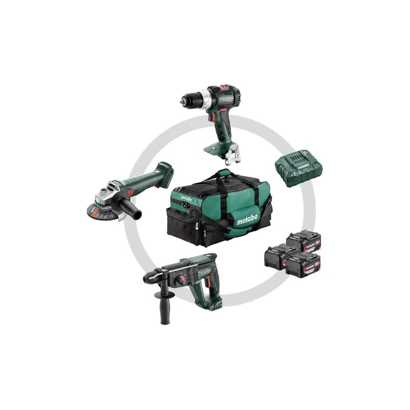 METABO 18 V Combo Set Μπαταρίας 3.1 SB 18 LT BL + W 18 L 9-125 Quick + KH 18 LTX 24 685212000