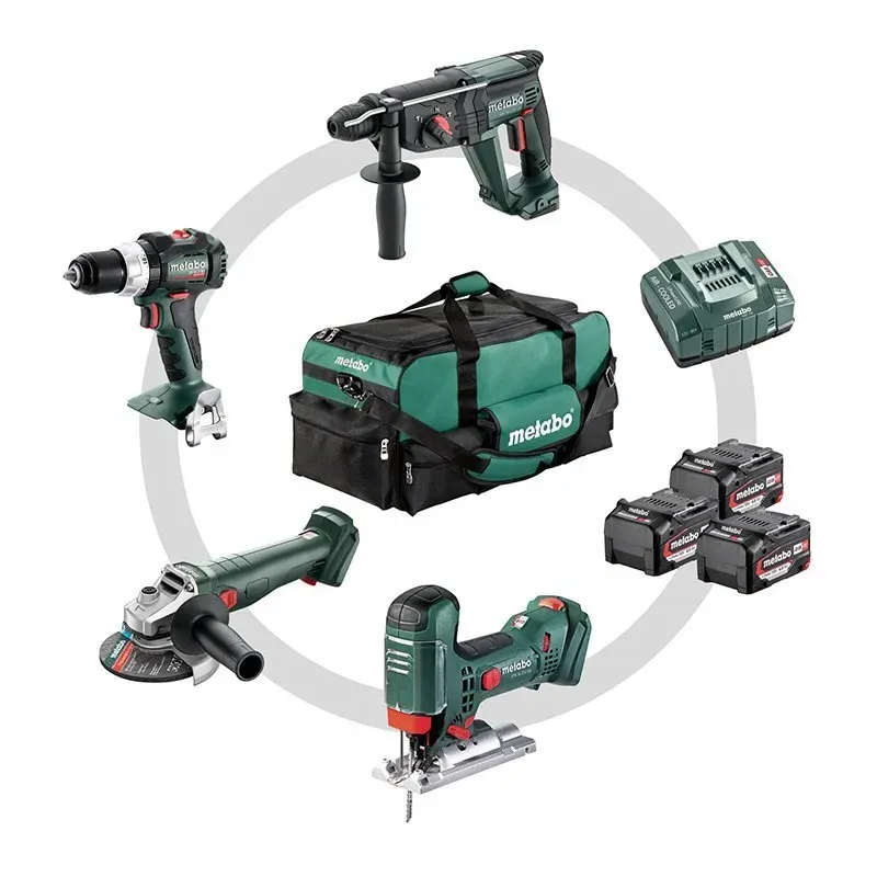 METABO 18 Volt Combo Set Μπαταρίας 4.3 SB 18 LT BL + W 18 L 9-125 Quick + KH 18 LTX 24 + STA 18 LTX 100 685214000