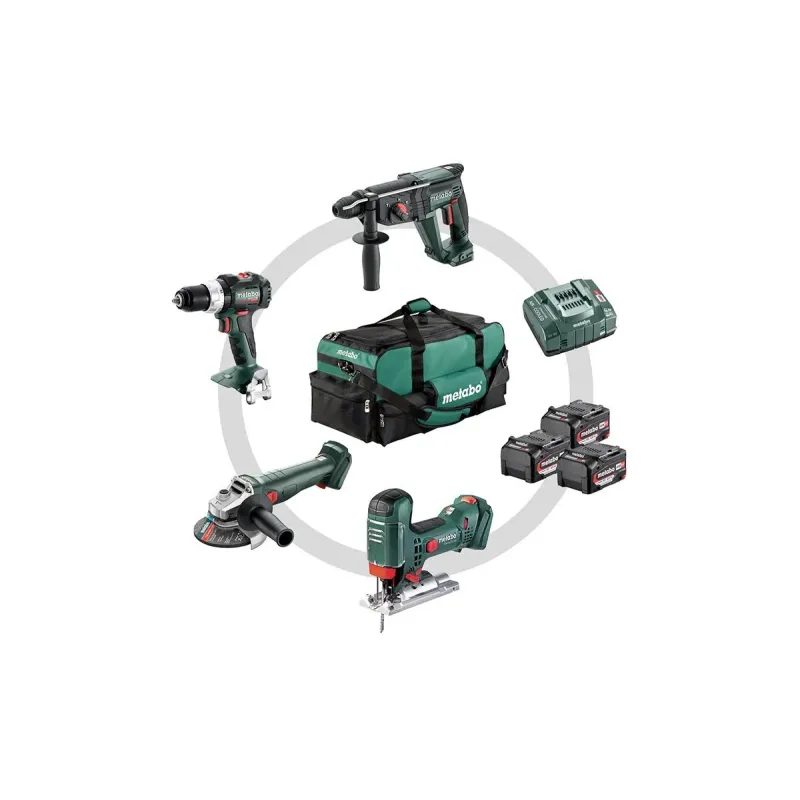 METABO 18 Volt Combo Set Μπαταρίας 4.3 SB 18 LT BL + W 18 L 9-125 Quick + KH 18 LTX 24 + STA 18 LTX 100 685214000