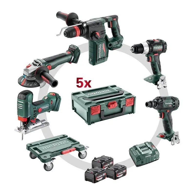 METABO 18 Volt Combo Set Μπαταρίας 5.3.0 18 V BS 18 LT BL + KH 18 LTX 24 BL Q + WB 18 LT BL 11-125 Q + SSW 18 LTX 300 BL + STA 18 LTX 100 685215000