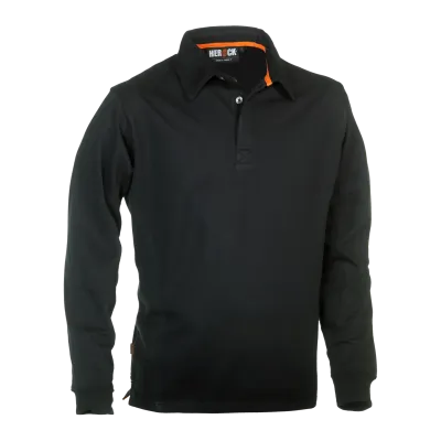Troja Polo Long Sleeves BLACK