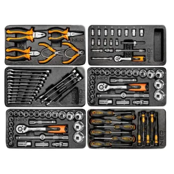 NEO TOOLS Εργαλειοφορέας 5 συρταριών με 117 εργαλεία 84-214-6
