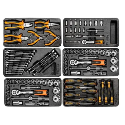 NEO TOOLS Εργαλειοφορέας 5 συρταριών με 117 εργαλεία 84-214-6