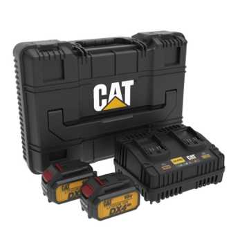 CAT Set 2 Μπαταρίες λιθίου 18V 4Ah με διπλό φορτιστή & βαλίτσα DXK900 CAT Set 2 Μπαταρίες λιθίου 18V 4Ah με διπλό φορτιστή & βαλίτσα DXK900