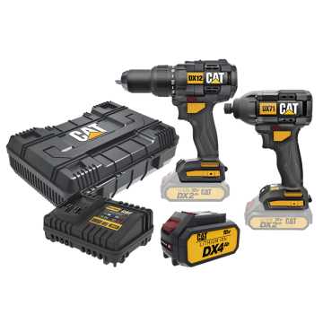 CAT Combo-04 Δραπανοκατσάβιδο κρουστικό DX12B + κατσαβίδι παλμικό DX71B + κασετίνα + δώρο μπαταρία 4.0Ah + δώρο φορτιστής DXC4 CAT Combo-04 Δραπανοκατσάβιδο κρουστικό DX12B + κατσαβίδι παλμικό DX71B + κασετίνα + δώρο μπαταρία 4.0Ah + δώρο φορτιστής DXC4