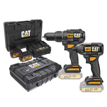 CAT Combo-05 Δραπανοκατσάβιδο κρουστικό DX12B + κατσαβίδι παλμικό DX71B + δώρο 2 κασετίνες + -60% 2 μπαταρίες 4.0ah με διπλό φορτιστή DXK900 CAT Combo-05 Δραπανοκατσάβιδο κρουστικό DX12B + κατσαβίδι παλμικό DX71B + δώρο 2 κασετίνες + -60% 2 μπαταρίες 4.0ah με διπλό φορτιστή DXK900