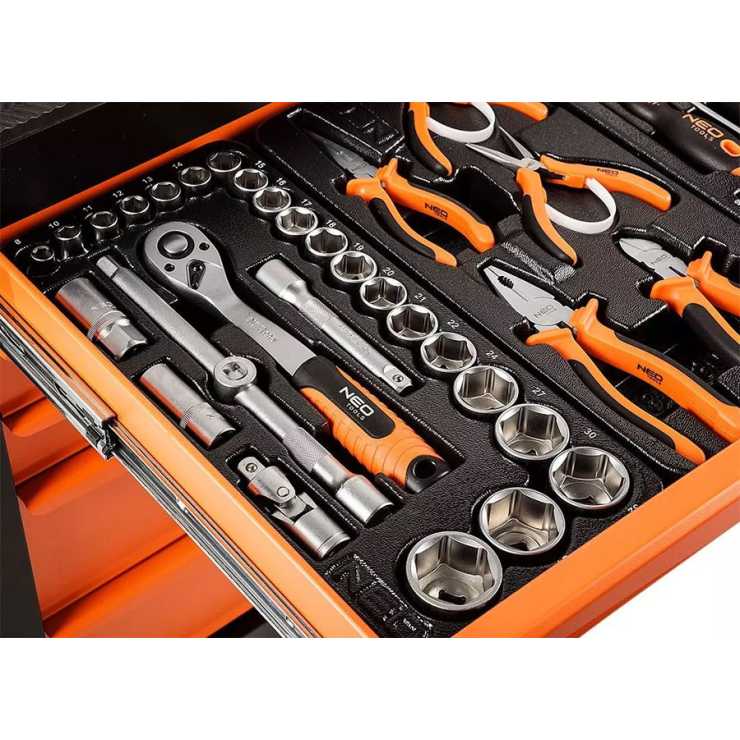NEO TOOLS Εργαλειοφορέας 7 συρταριών με 176 εργαλεία 84-222-12