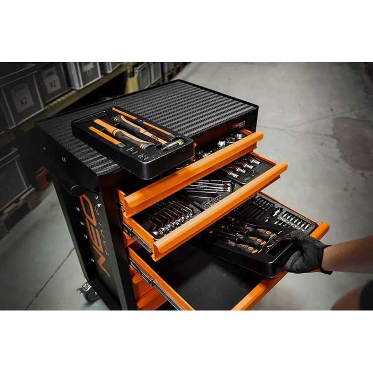 NEO TOOLS Εργαλειοφορέας 7 συρταριών με 176 εργαλεία 84-222-12