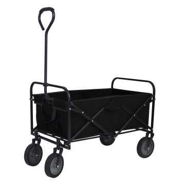 Turbo Καρότσι τρόλεϊ πτυσσόμενο 925x530x1190mm ρόδες 7" PVC μαύρο CAR100