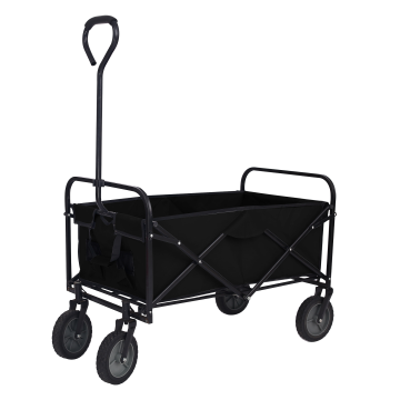 Turbo Καρότσι τρόλεϊ πτυσσόμενο 925x530x1190mm ρόδες 7" PVC μαύρο CAR100