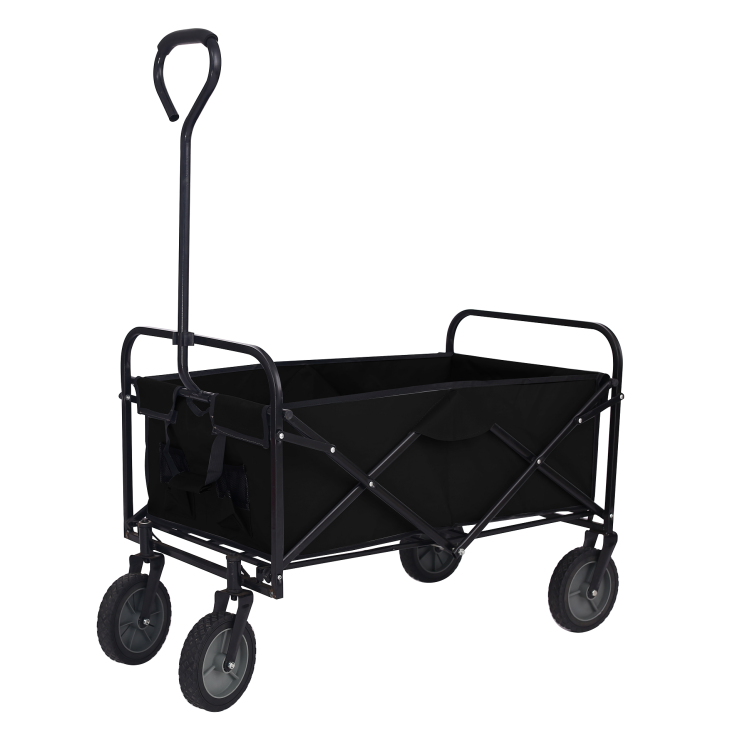 Turbo Καρότσι τρόλεϊ πτυσσόμενο 925x530x1190mm ρόδες 7" PVC μαύρο CAR100