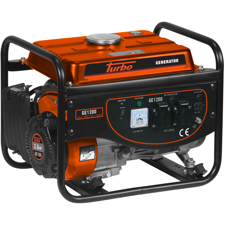 TURBO Γεννήτρια βενζίνης 1000W 2,9Hp 1,1kVA GE1200