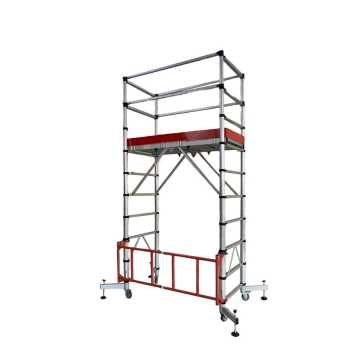 Inox Kiss Σκαλωσιά τηλεσκοπική αλουμινίου τροχήλατη 300x145x91cm LAD810