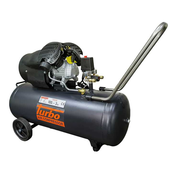 Turbo Αεροσυμπιεστής 3 HP 100lt TRB100