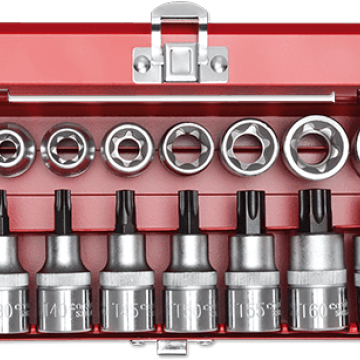 CAROLUS SOCKET SET 1-2 TORX με 16 τμχ. 1852035 CAROLUS SOCKET SET 1-2 TORX με 16 τμχ. 1852035