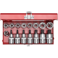 CAROLUS SOCKET SET 1-2 TORX με 16 τμχ. 1852035