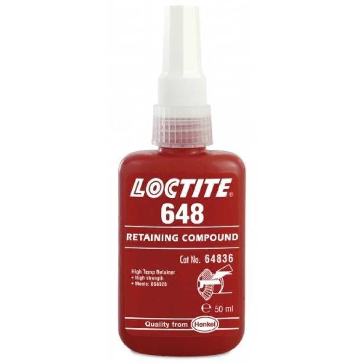 Loctite 648 Αναεροβικό συγκρατητικό για κυλινδρικά εξαρτήματα, υψηλής θερμοκρασίας 50ml