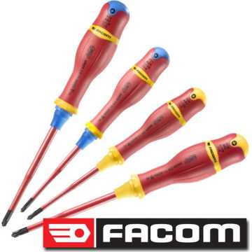 FACOM Σετ κατσαβίδια 1000 Volt Slim Borneo 4 τεμαχίων ATB.J4TVEPB
