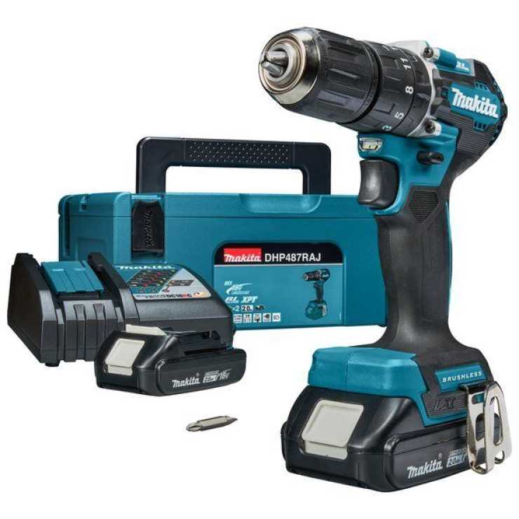 MAKITA ΚΡΟΥΣΤΙΚΟ ΔΡΑΠΑΝΟΚΑΤΣΑΒΙΔΟ 18V 13 mm - 40 Nm - BL DHP487RAJ