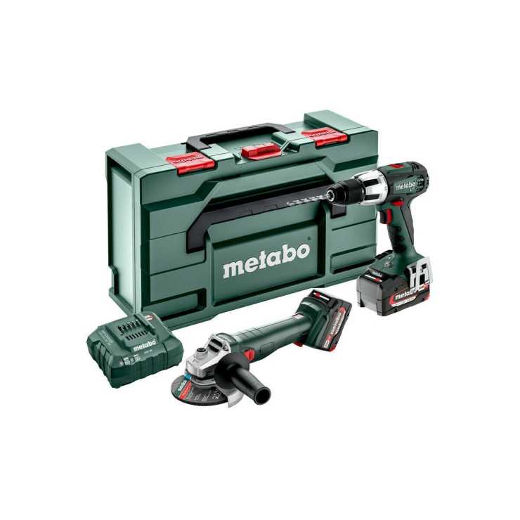 Metabo 18 Volt Combo Set Μπαταρίας 2.4.2 SB 18 LT + W 18 L 9-125 Quick 685207510