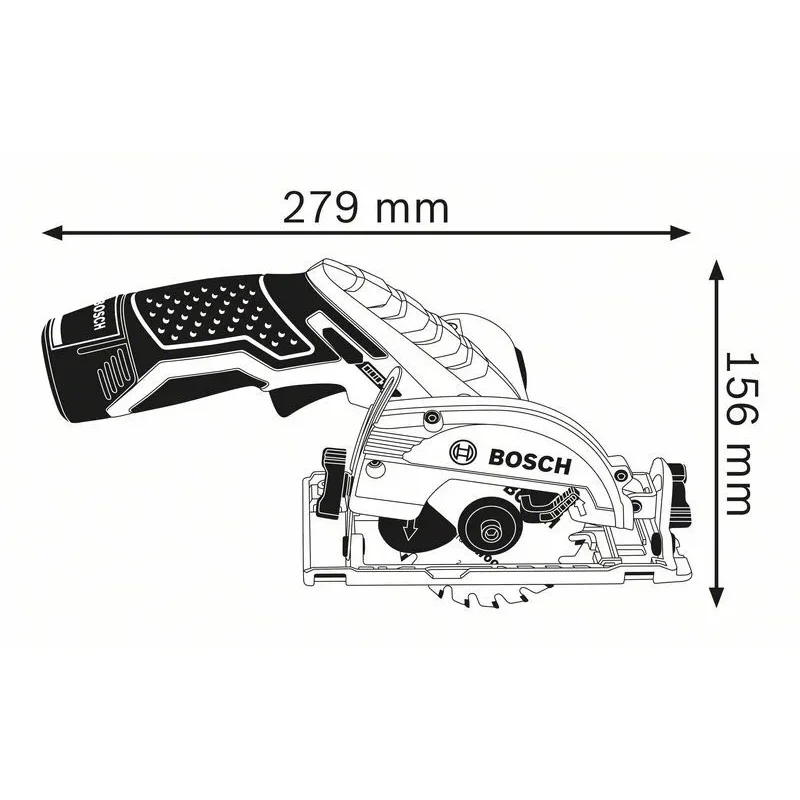 BOSCH GKS 12V-26 Li Δισκοπρίονο Μπαταρίας - L-Boxx (Solo)-06016A1002