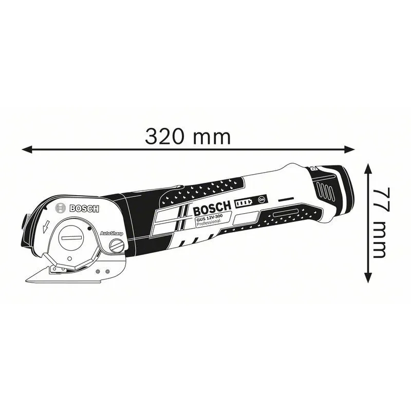 BOSCH GUS 12V-300 Li Ψαλίδι Γενικής Χρήσης L-Boxx (Solo)-06019B2905