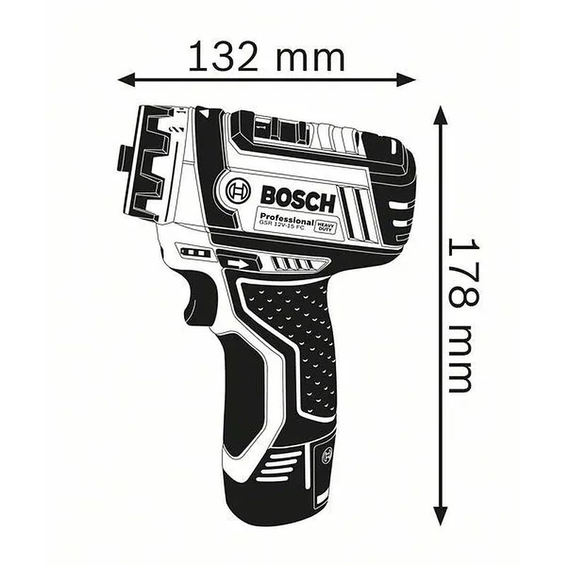 BOSCH GSB 12V-15 Professional - Κρουστικό δραπανοκατσάβιδο μπαταρίας (Solo) - L-Boxx 06019B690E