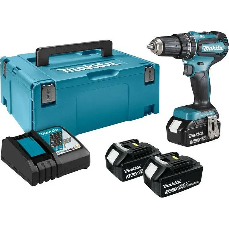 Makita Κρουστικό Δραπανοκατσάβιδο Μπαταρίας 18V 3x3Ah DHP485RF3J 