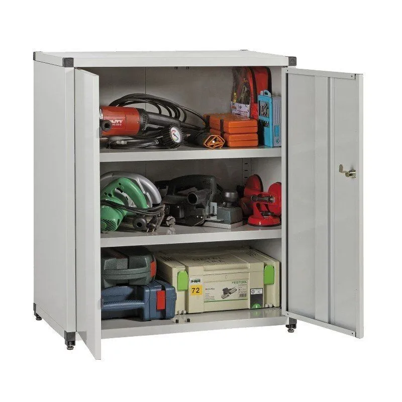 Ντουλάπα μεταλλική με 4 ράφια 80x44x93 cm Γκρι MINI80G
