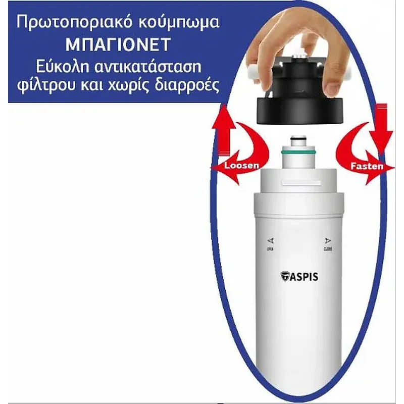 ASPIS Ανταλλακτικό Φίλτρο Βρύσης 4 Σταδίων Υπερφίλτρανσης UF 0.01μm KBF-SF06