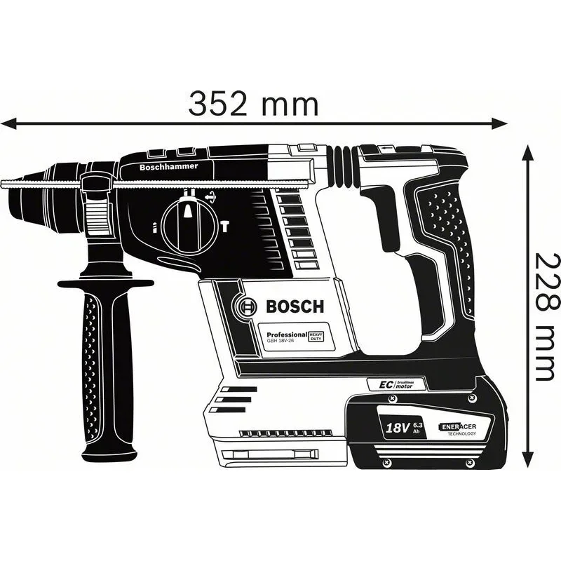 BOSCH GBH 18V-26 Περιστροφικό Πιστολέτο Professional (Solo) 0611909001