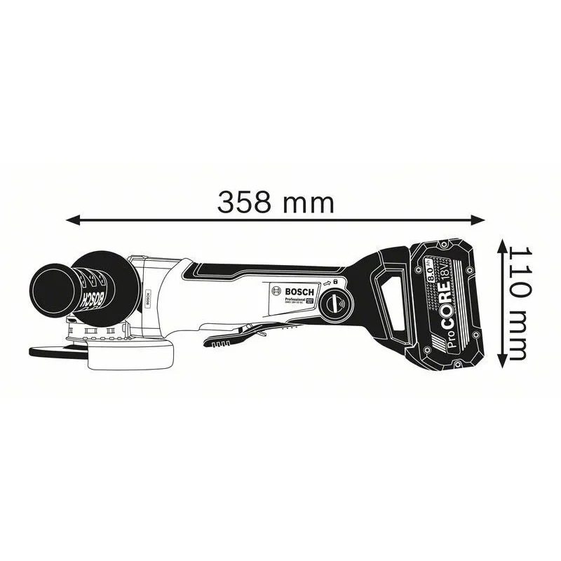 BOSCH GWX 18V-10 SC Γωνιακός Λειαντήρας Μπαταρίας με X-LOCK 0.601.7B0.401