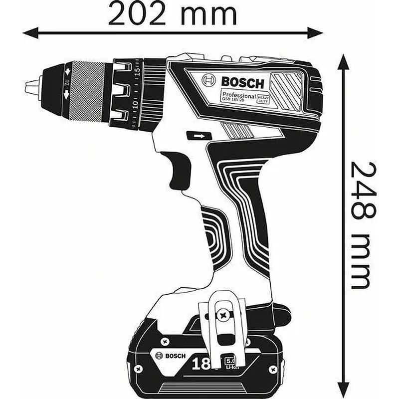BOSCH ΚΡΟΥΣΤΙΚΟ ΔΡΑΠΑΝΟΚΑΤΣΑΒΙΔΟ GSB 18V-28 PROFESSIONAL 0.615.990.K7J