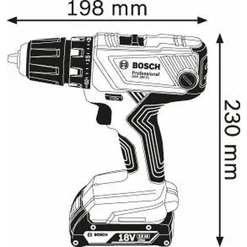 BOSCH GSR 18V-21 Δραπανοκατσάβιδο μπαταρίας Professional 06019H1002