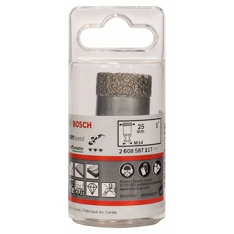 BOSCH Διαμαντοτρύπανο ξηρού τρυπήματος 25mm Dry Speed Best for Ceramic 2608587117