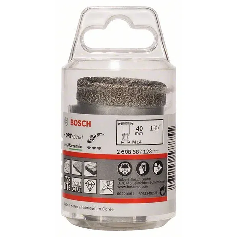 BOSCH Διαμαντοτρύπανο ξηρού τρυπήματος 40mm Dry Speed Best for Ceramic 2608587123