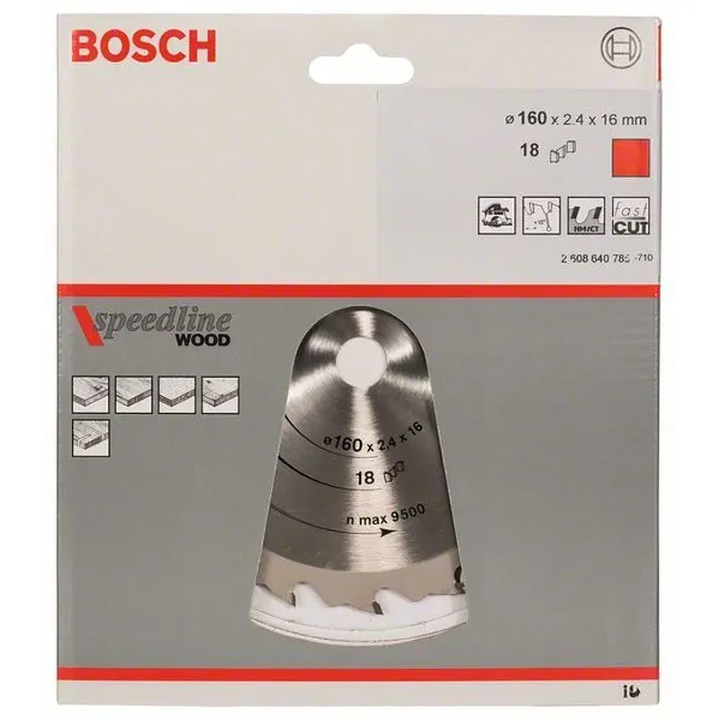 BOSCH Πριονόδισκος 160mm Speedline Wood 2608640785