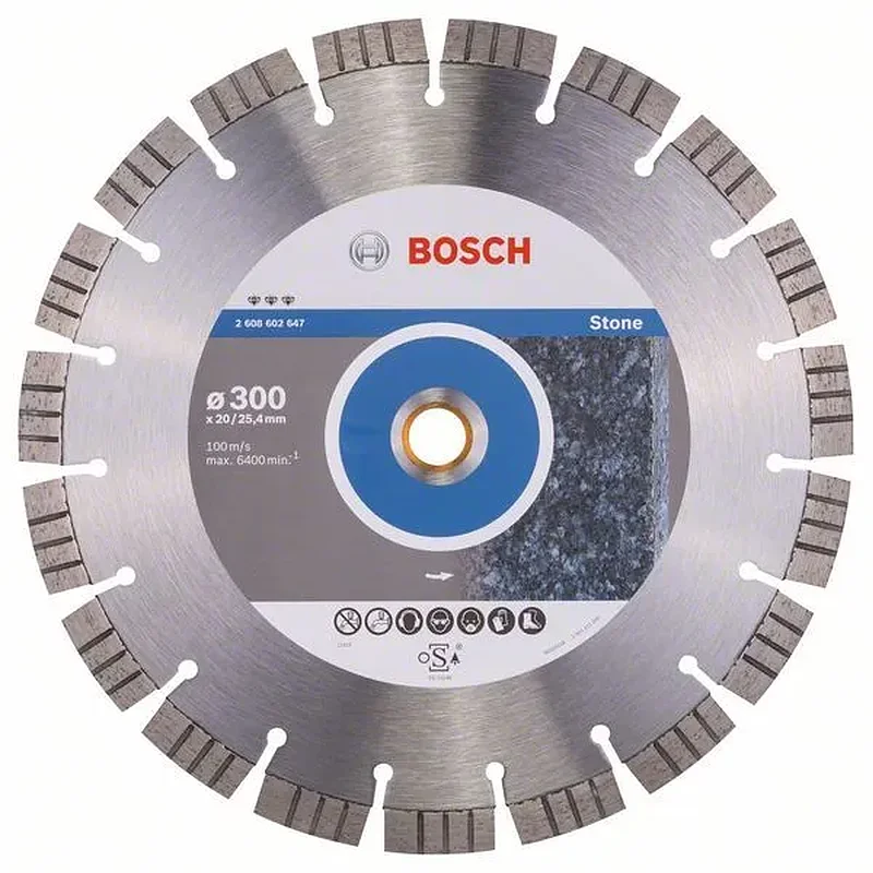 BOSCH Διαμαντόδισκος Κοπής 300mm Best for Stone 2608602647