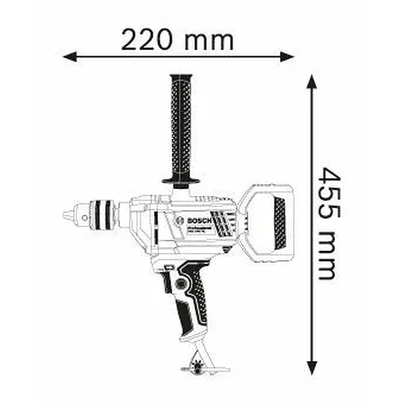 BOSCH Δραπανο με σετ εξαρτημάτων GBM 1600 RE Professional 06011B0000