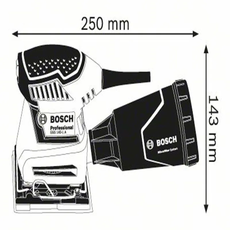 BOSCH GSS 140-1 A Παλμικό τριβείο 06012A2100